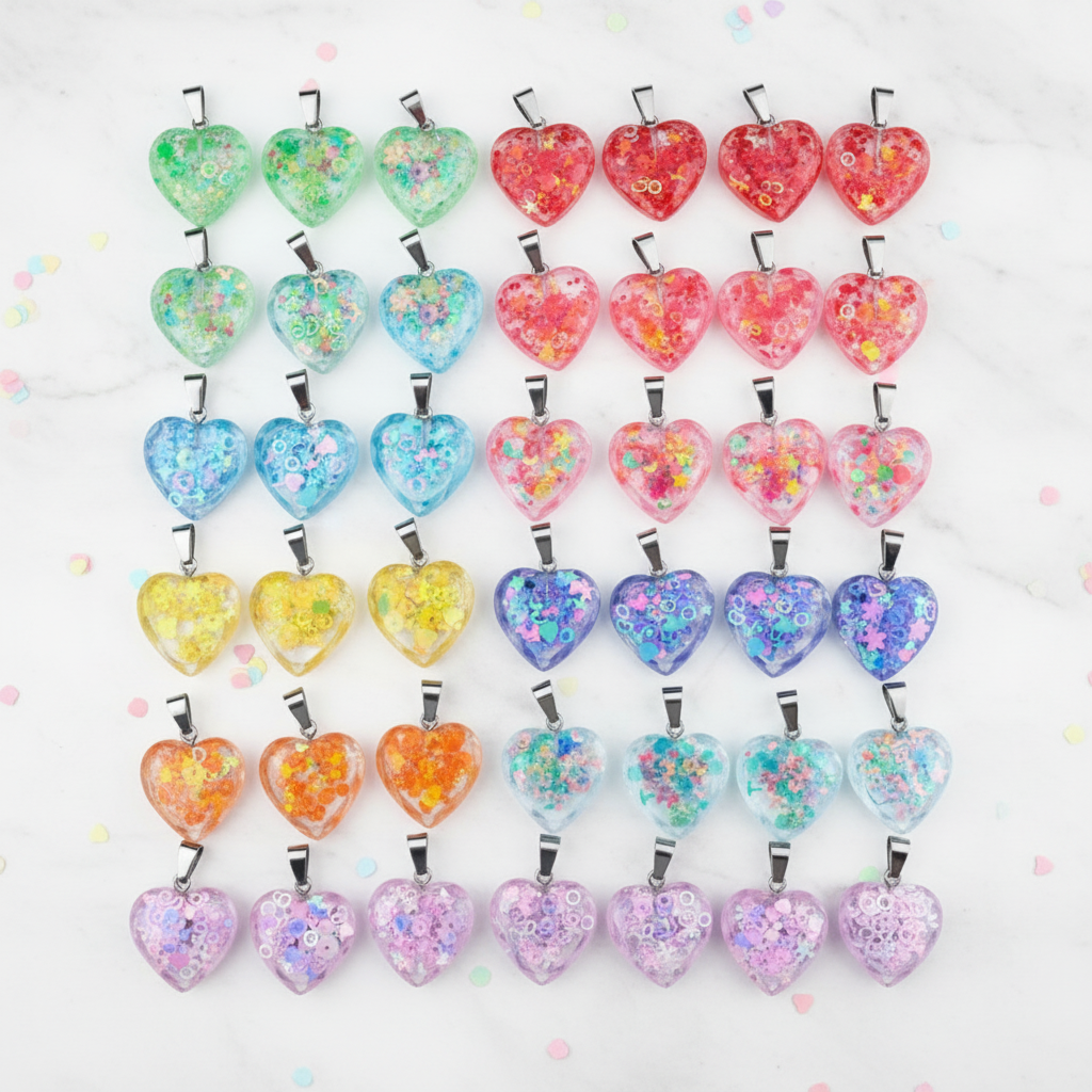 Resin Hearts - Collection Marble