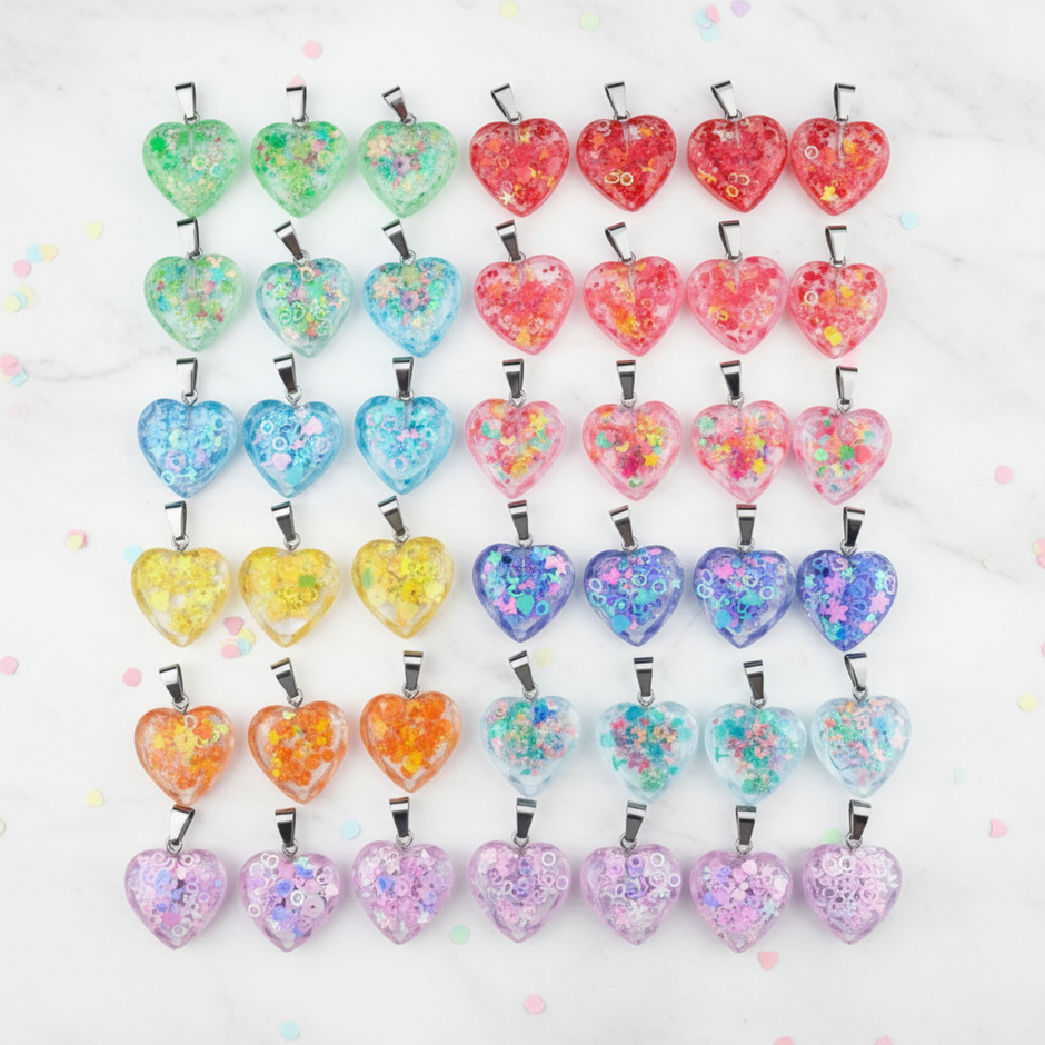 Resin Hearts - Collection Marble