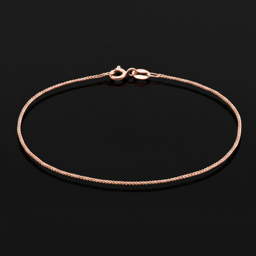 Rose Gold Curb Chain Bracelet – V1 Clean