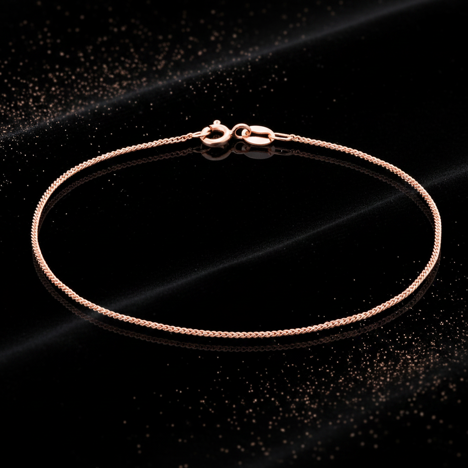 Rose Gold Curb Chain Bracelet – V2 Dust