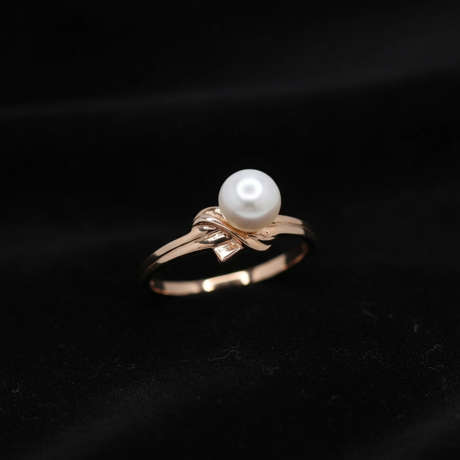Rose Gold Pearl Ring – V1 Clean
