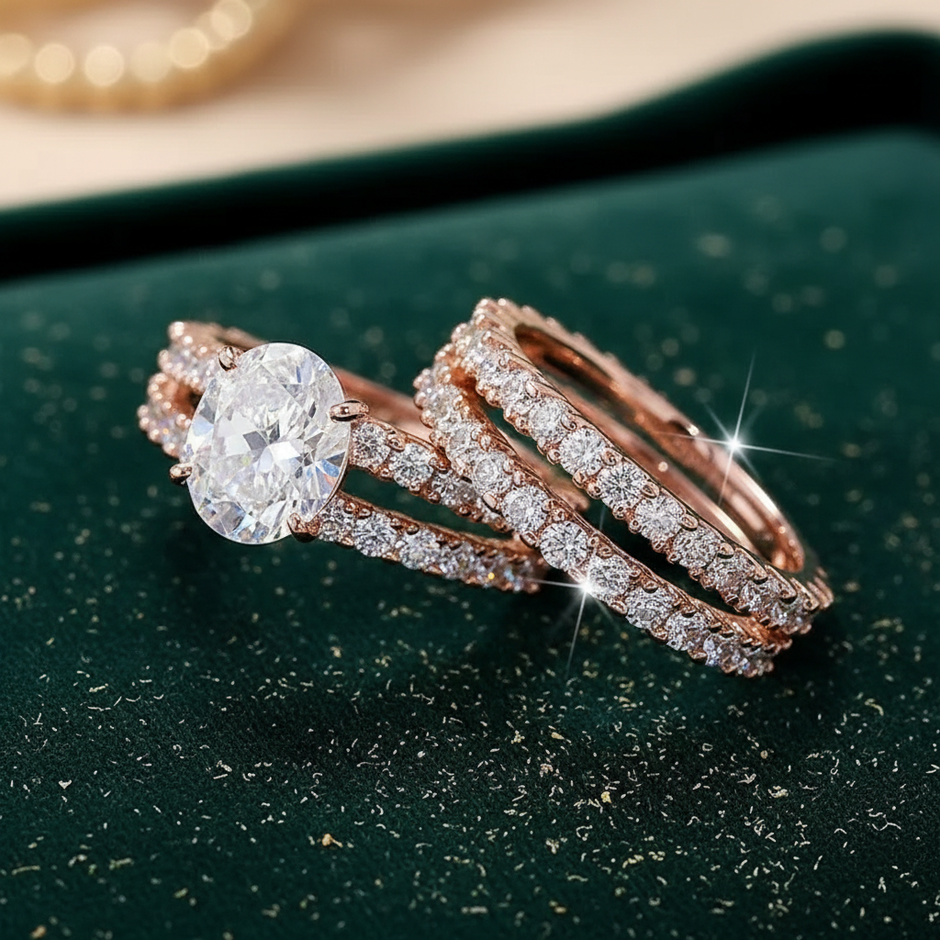 Rose Gold V2 Double Ring Stack