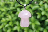 Rose Quartz Mushroom Pendant – Greenery