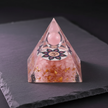 Rose Quartz Om Pyramid – Charcoal Slate