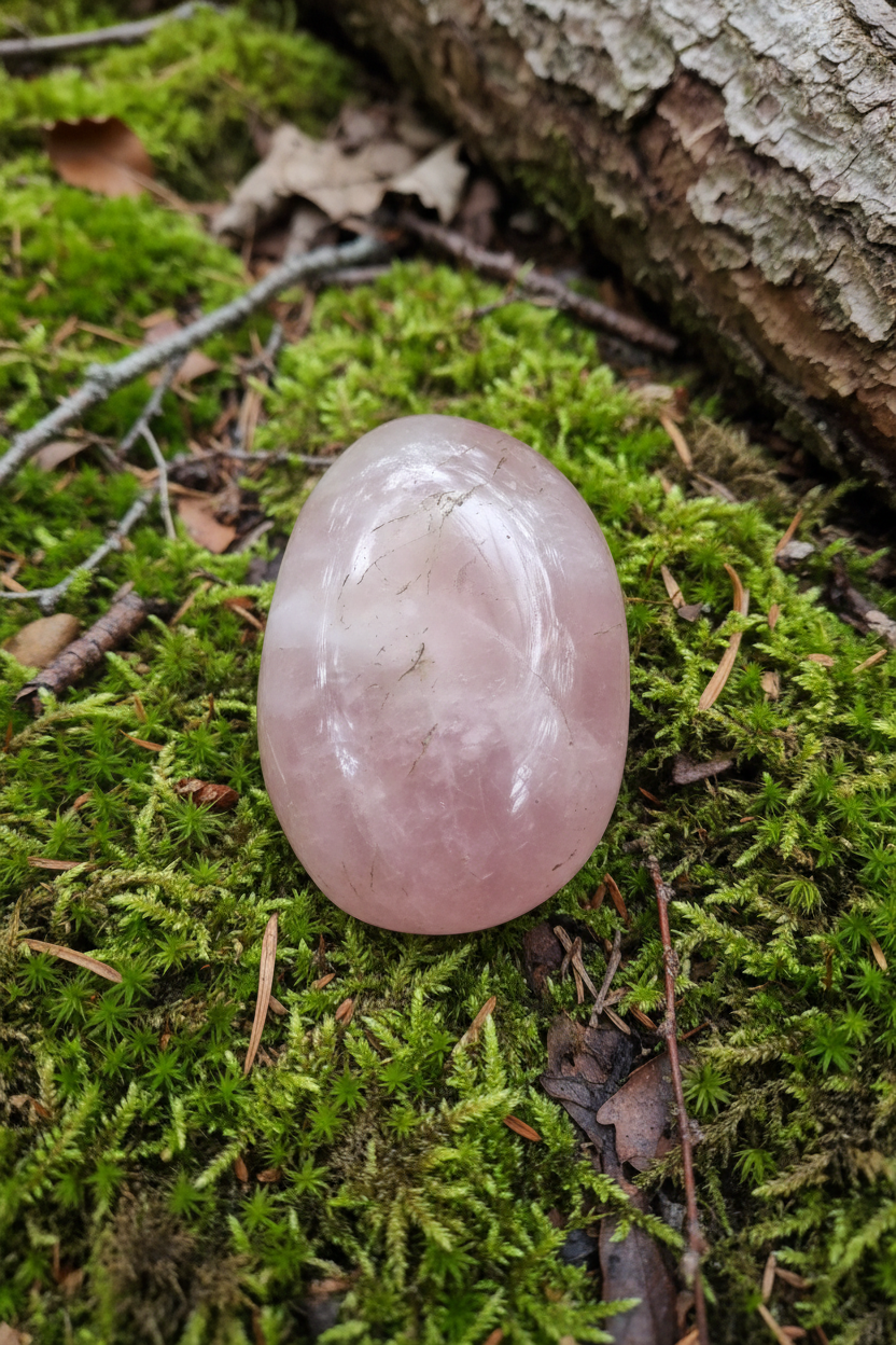 Rose Quartz Palm Stone - Image 2