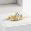 Round Moissanite Bridal Set - Gift Box Dust