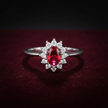 Ruby Halo Ring - Image 2