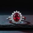 Ruby Halo Ring - Image 3