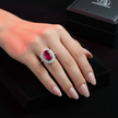 Ruby Halo Ring - Original Lifestyle v2