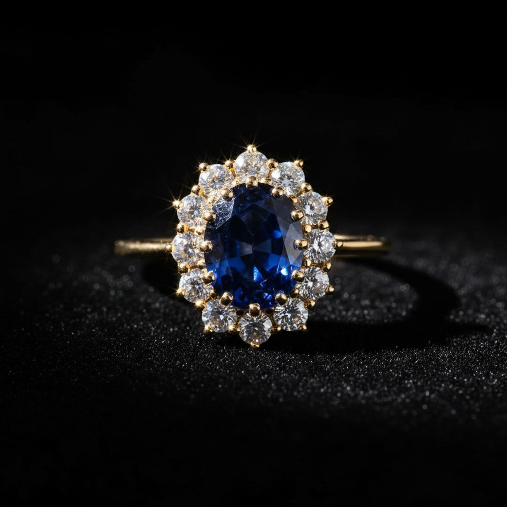 Sapphire Cluster Ring Hero