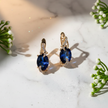 Sapphire Earrings - Side Light Greenery