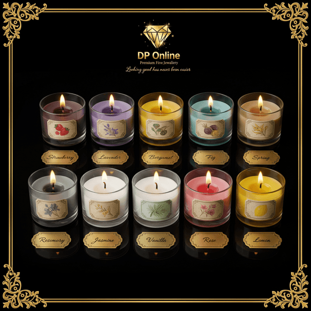 Scented Soy Wax Tealight Candles | Smoke-Free Cotton Wick | 1.2 oz/35g | 6–8 Hr Burn - DP Online