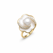 S14ct Gold Titanium 7mm Freshwater Ring