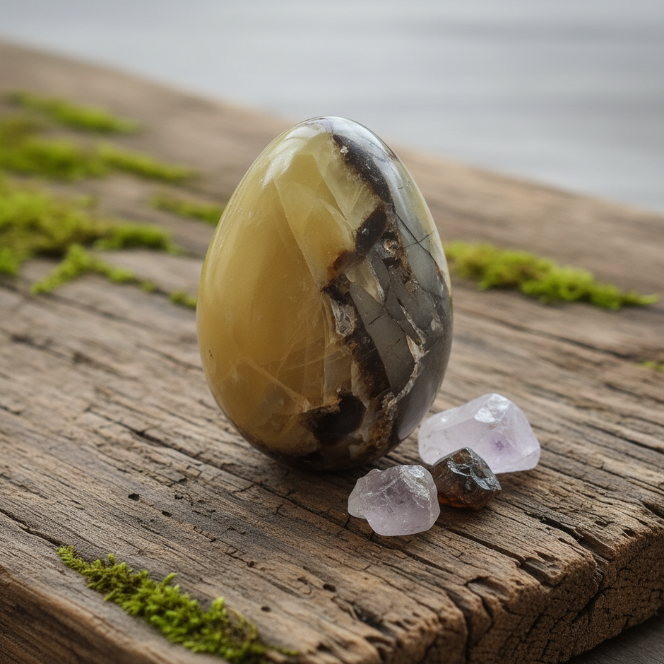 Septarian Egg 2 Wood