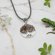 Silver Crystal Stone Tree Pendant Necklaces - DP Online