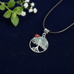 Silver Crystal Stone Tree Pendant Necklaces - DP Online