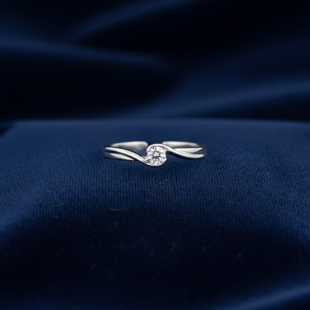 Silver CZ Toe Ring — V1 Clean