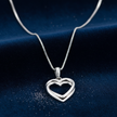 Silver Double Heart Pendant — V2 Silver Dust
