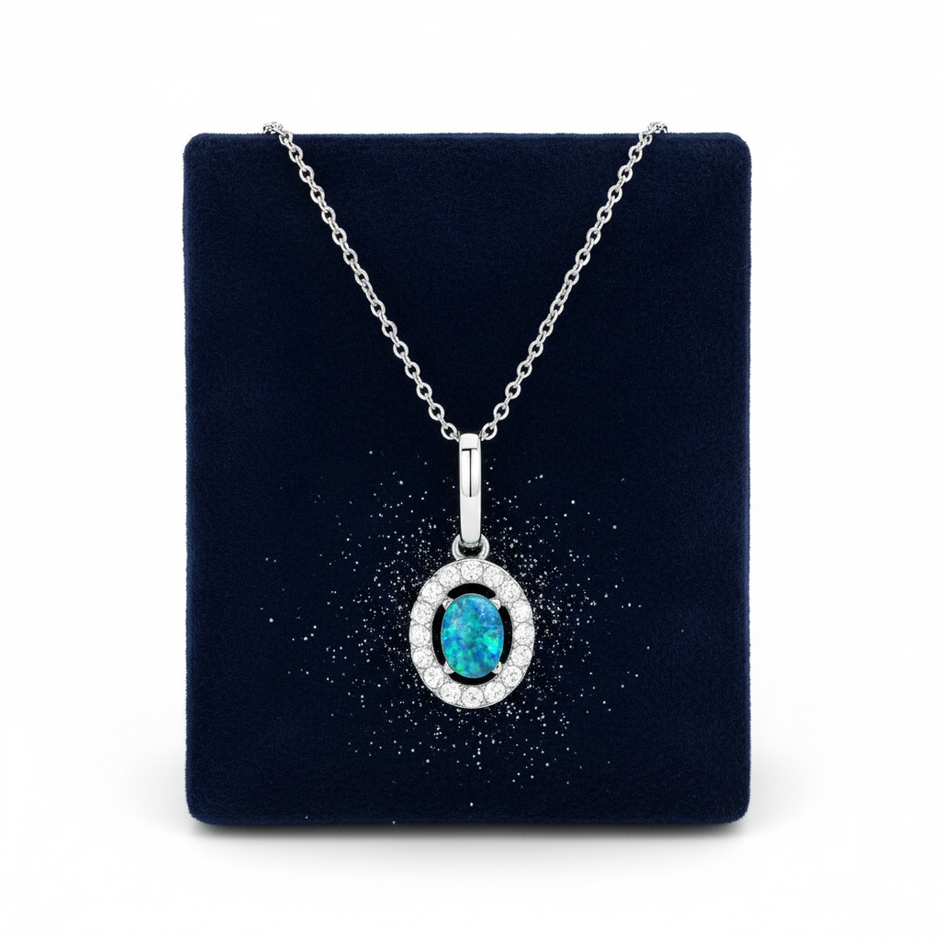 Silver Dust Navy Velvet
