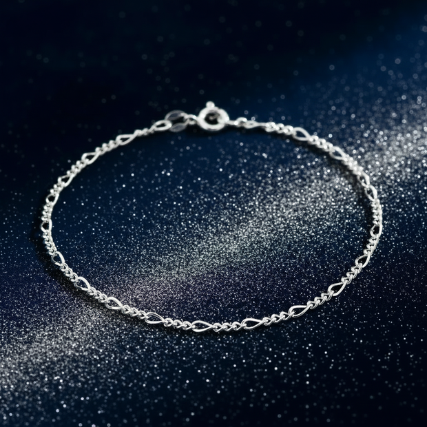 Silver Figaro Bracelet — V2 Just Right