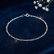 Silver Figaro Bracelet — V3 Silver Dust + Floral