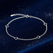 Silver Heart Anklet — V2 Silver Dust