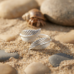 Silver Leaf Toe Ring with Hermit Crab