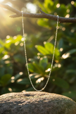 Simple silver chain with softer lighting and sparkle