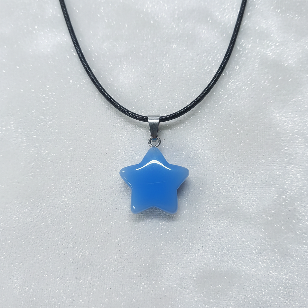 Sky blue star close-up