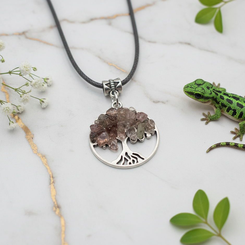 Smoky Quartz Tree of Life Pendant