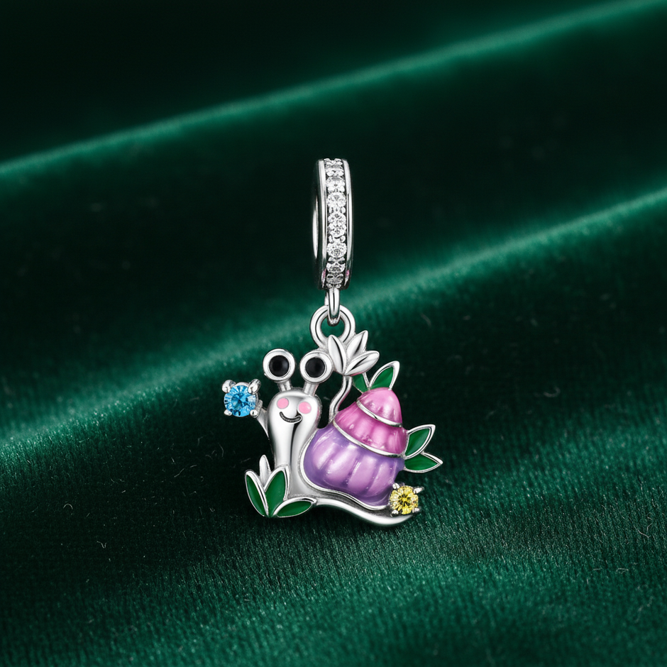 Snail Charm — Green Velvet Dimensions