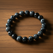 Snowflake Obsidian Angled on Walnut