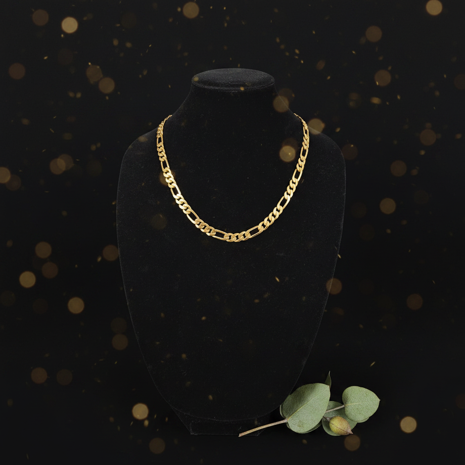 Solid Gold 10mm Figaro - Bust 1