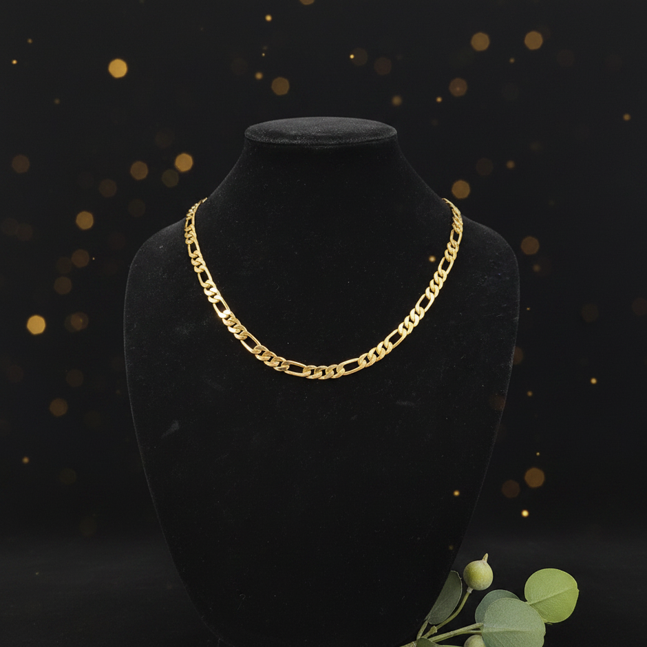 Solid Gold 10mm Figaro - Bust 2