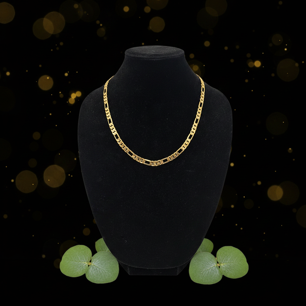 Solid Gold Figaro Chain - Bust 1