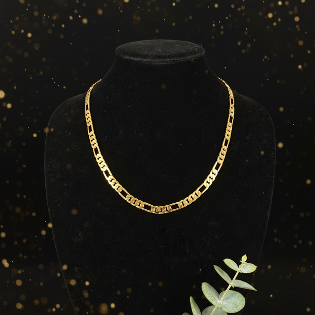 Solid Gold Figaro Chain - Bust 2