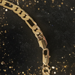 Solid Gold Figaro Chain - Clasp Detail