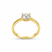 14ct Gold Titanium Solitaire 0.5ct Moissanite Ring