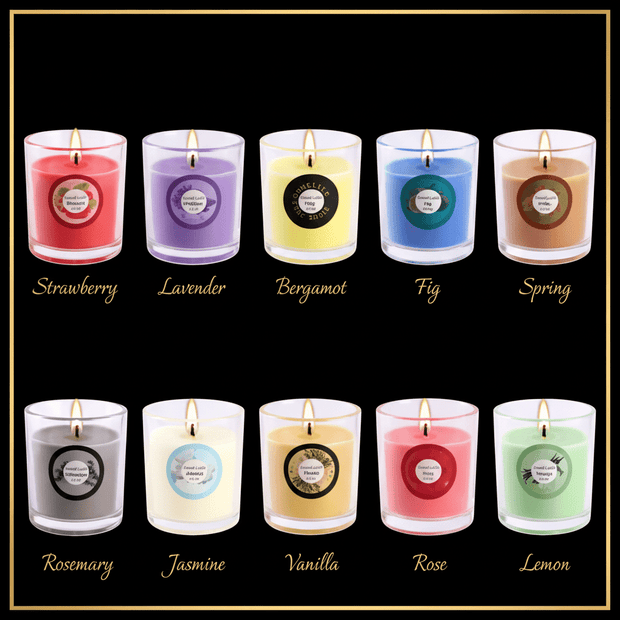 Soy Wax Fragrance Glass Candle | Smoke-Free Cotton Wick | 2.2oz 62g | 15–20 Hr Burn - DP Online
