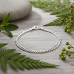 Sparkling silver bracelet with natural greenery