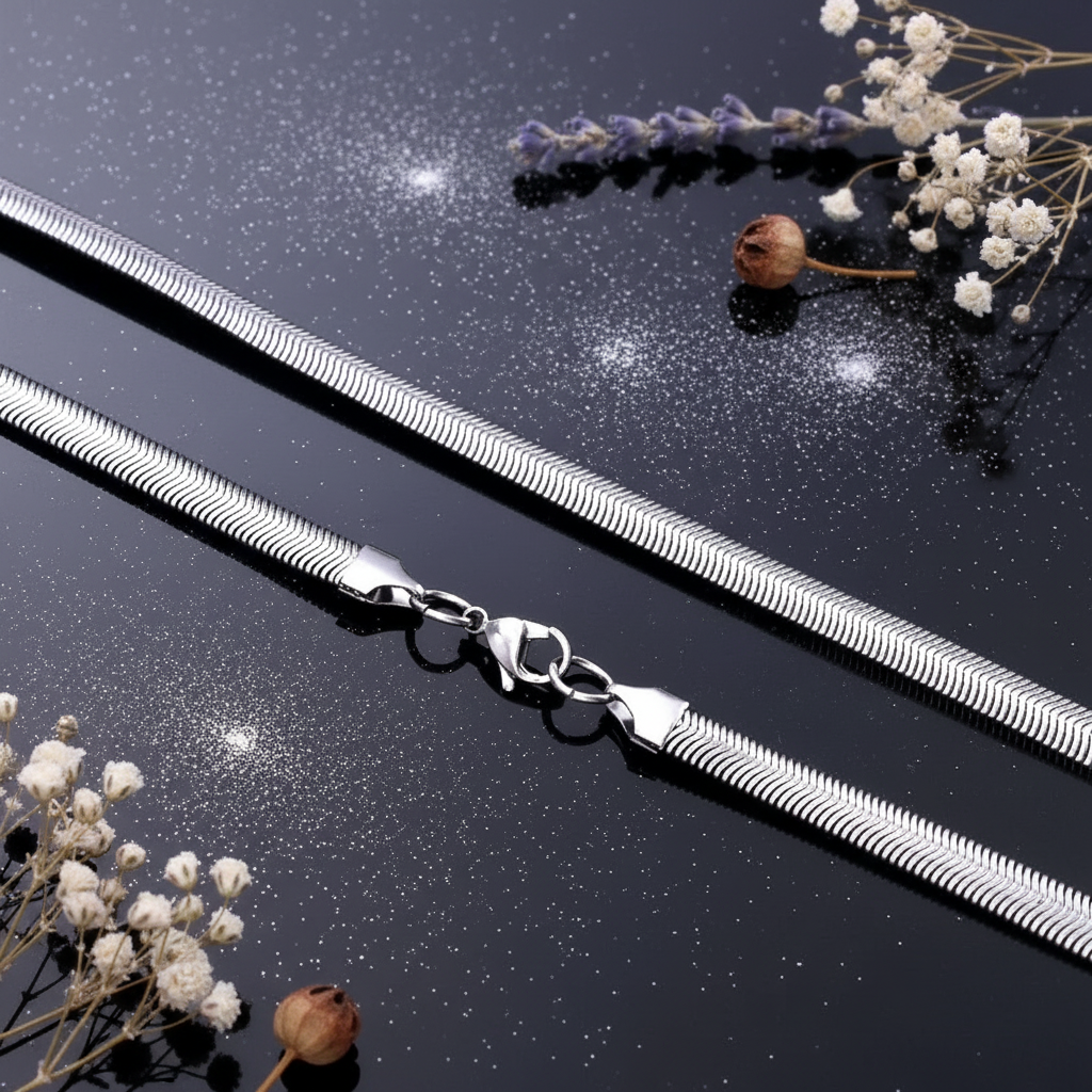 Stainless Steel Blade Chain — V3 Dust + Florals