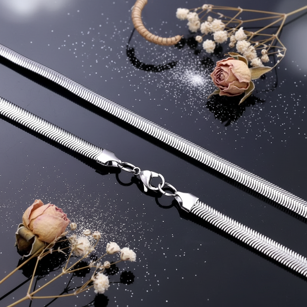 Stainless Steel Blade Chain — V3 Dust + Florals