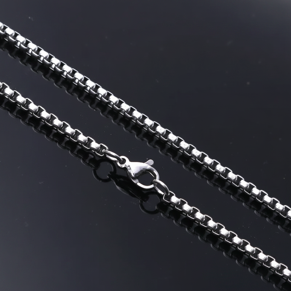 Stainless Steel Box Link Chain — V1 Clean