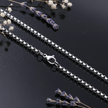 Stainless Steel Box Link Chain — V3 Dust + Florals