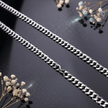 Stainless Steel Chunky Curb Chain — V3 Dust + Florals