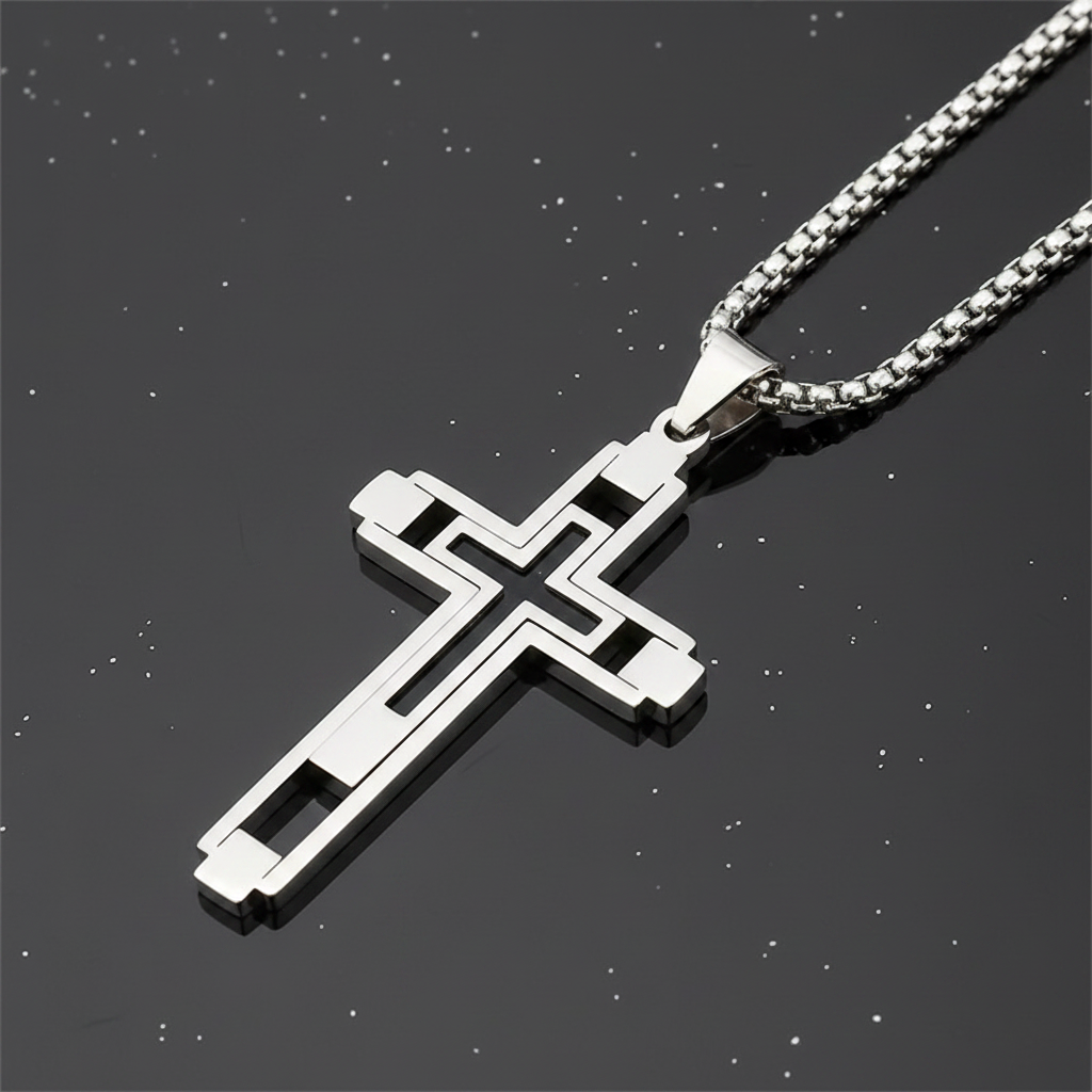 Stainless Steel Cross - True Silver