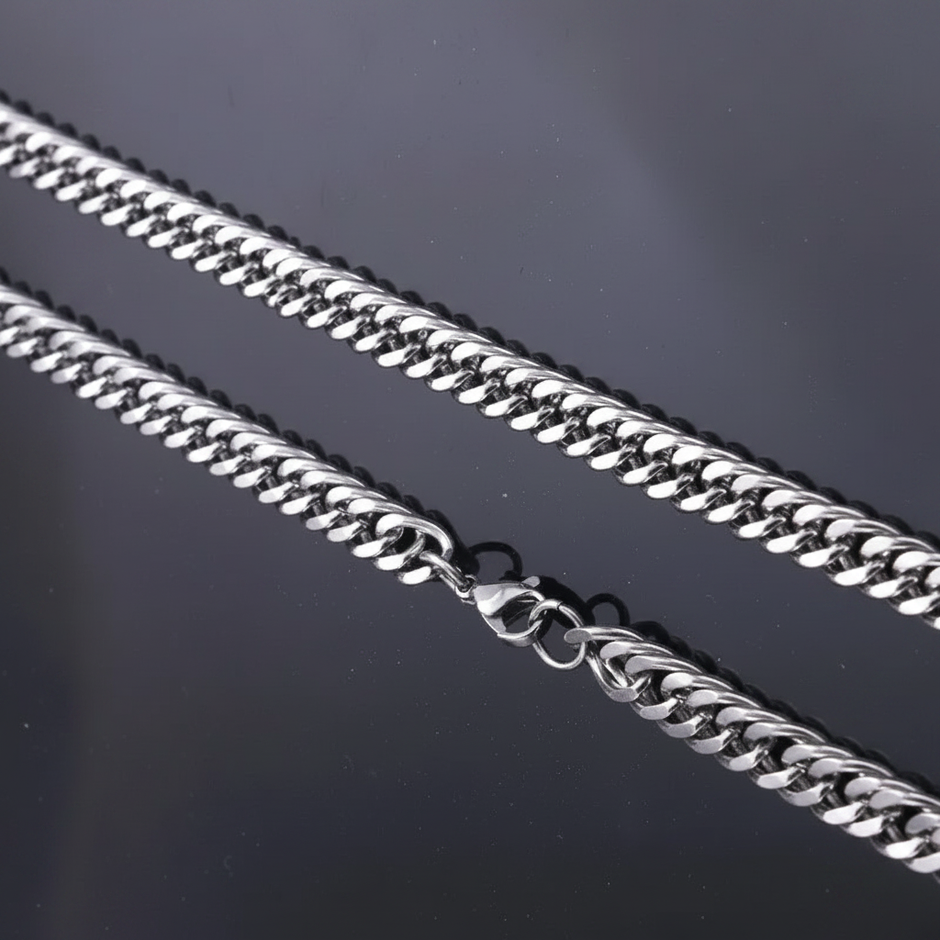 Stainless Steel Cuban Curb Chain — V2 Dust