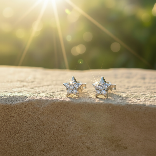 Star earrings - realistic sparkle