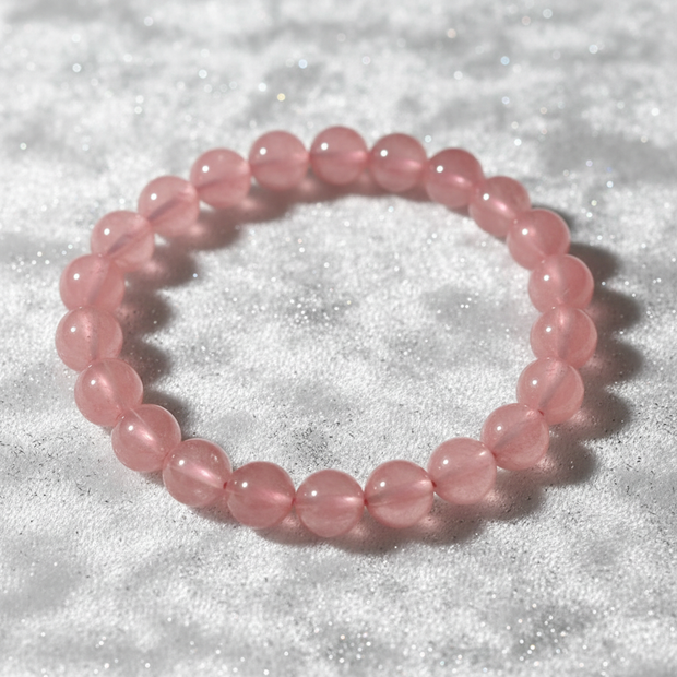 Strawberry Quartz Bracelet - Angled