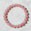 Strawberry Quartz Bracelet - Flat Lay